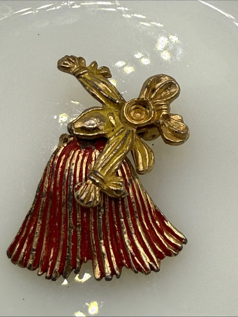 Vintage unusual articulated rag doll possible Alfred Philippe Trifari brooch pin